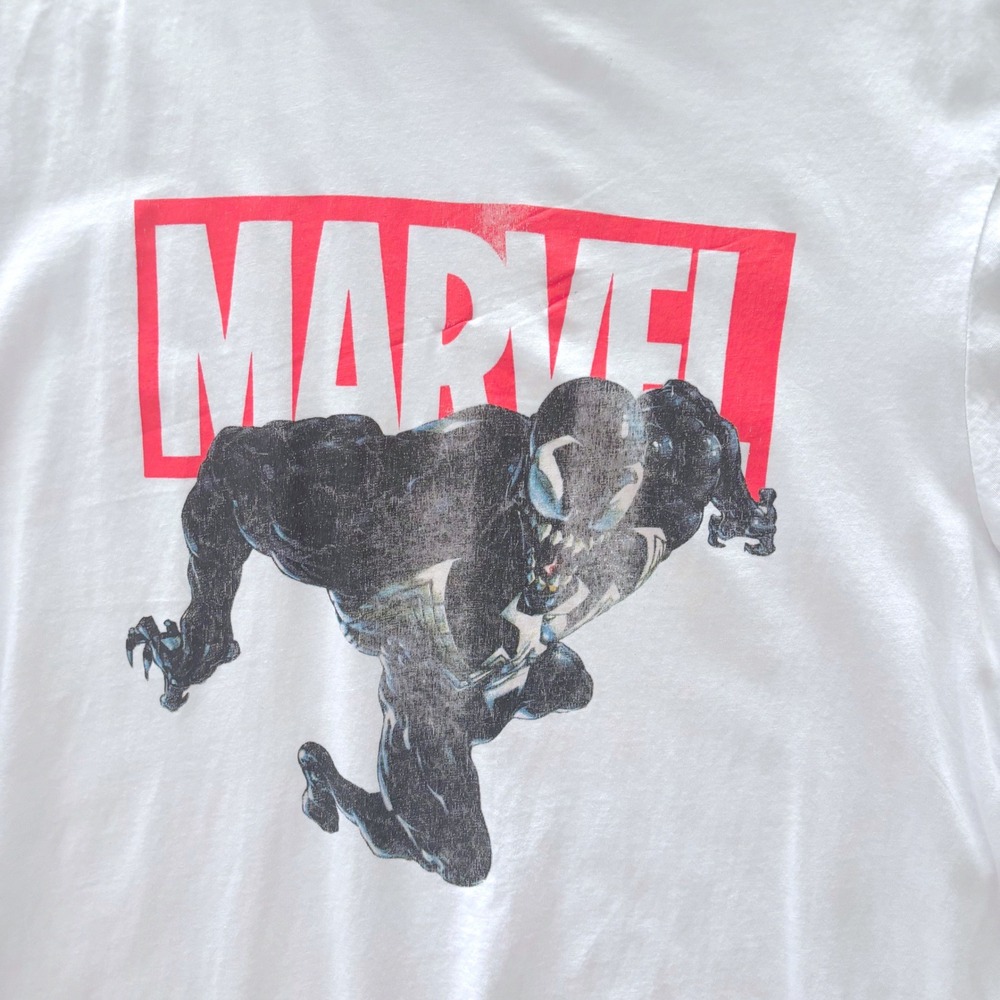 "Venom Marvel Graphic T-Shirt Men's L White Comic Superhero Tee" - Picture 2 of 6